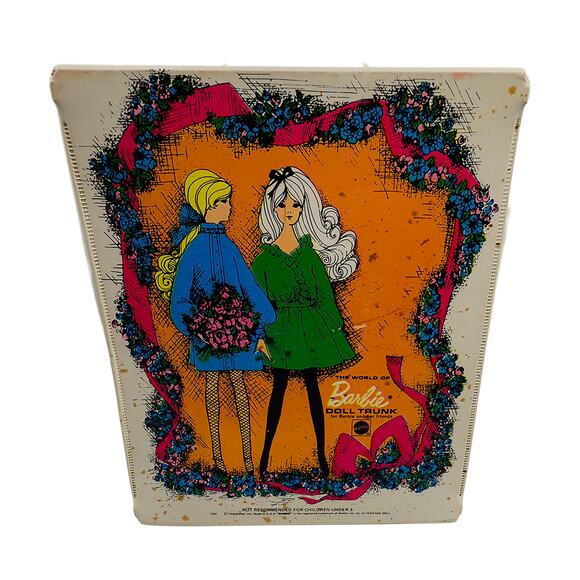 Vintage 1968 Mattel The World of Barbie Doll Trunk 1004 Handled Doll Toy Carrier - Picture 6 of 7
